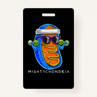 Mightychondria Cellular Biology Science Teacher ID Badge