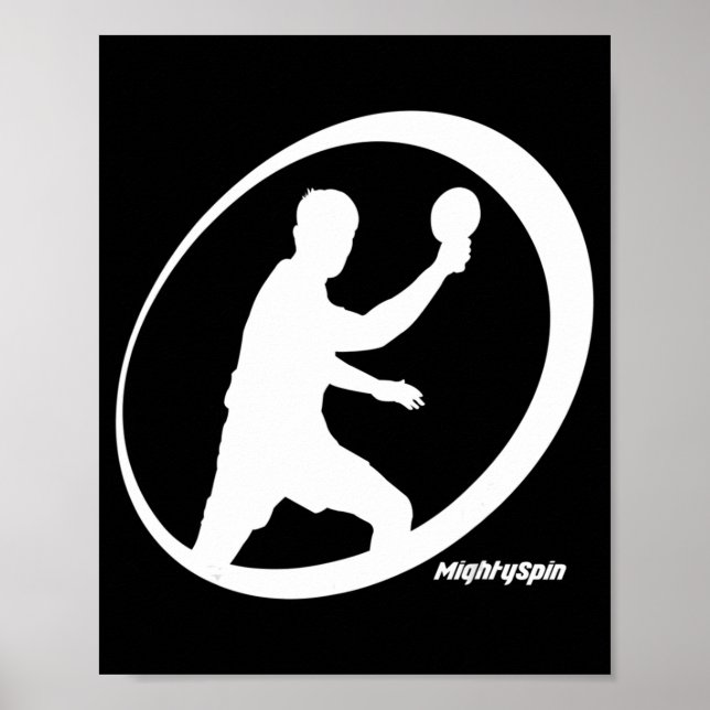 MightySpin  Ping Pong Tee  Table Tennis  Comfy Poster (Front)