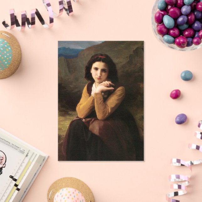 Mignon Innocence of Adolescent Girl, Bouguereau  Acrylic Invitations (Insitu (Celebration))