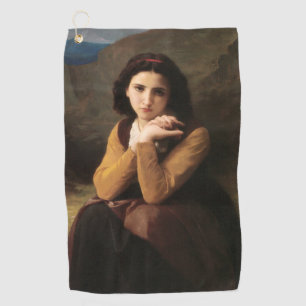 Mignon Innocence of Adolescent Girl, Bouguereau Golf Towel