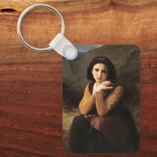 Mignon Innocence of Adolescent Girl, Bouguereau  Key Ring (Front)