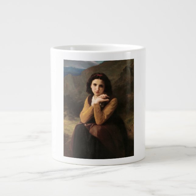 Mignon Innocence of Adolescent Girl, Bouguereau  Large Coffee Mug (Front)