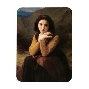 Mignon Innocence of Adolescent Girl, Bouguereau Magnet