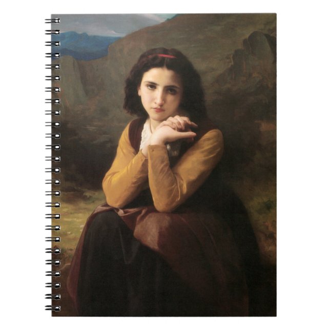 Mignon Innocence of Adolescent Girl, Bouguereau  Notebook (Front)