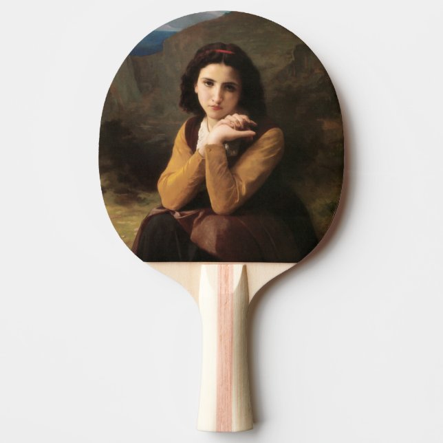 Mignon Innocence of Adolescent Girl, Bouguereau  Ping Pong Paddle (Front)