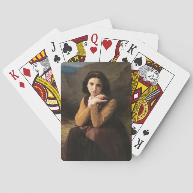 Mignon Innocence of Adolescent Girl, Bouguereau  Playing Cards (Back)