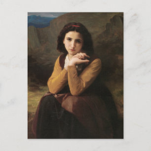 Mignon (Sweet Young French Girl) (by Bouguereau) Postcard