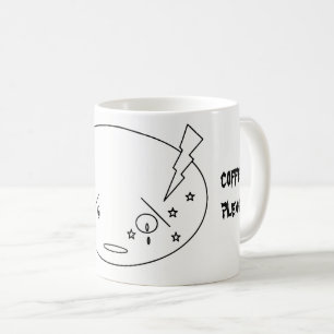 Migraine Attack Crying Face in Pain Design Coffee Mug