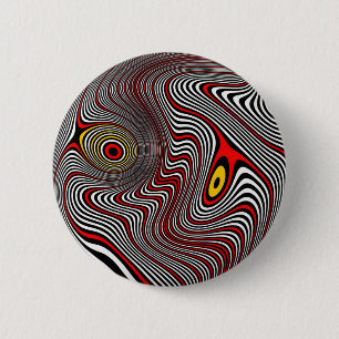 Migraine Aura Optical Illusion 6 Cm Round Badge