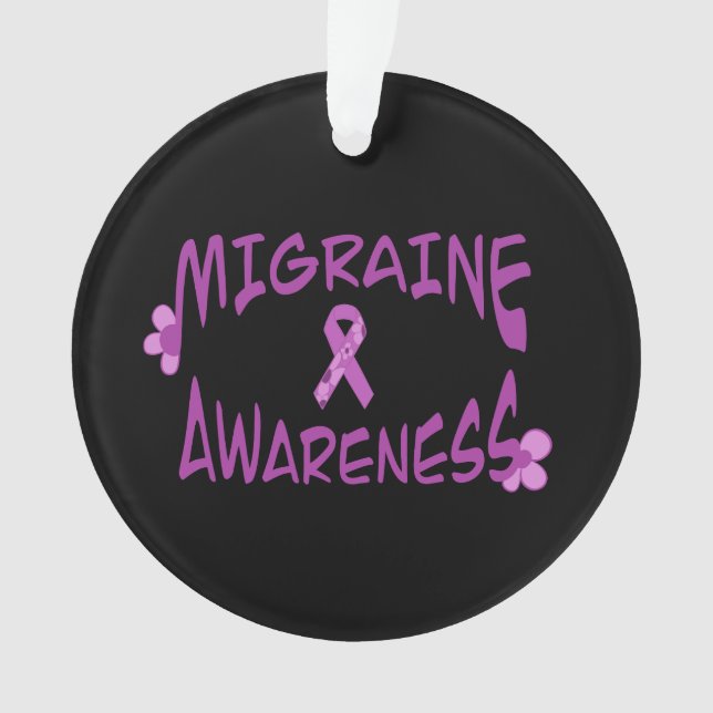 Migraine Awareness Acrylic Ornament   (Front)