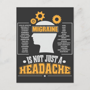 Migraine Awareness Fighter Headache sufferer Postcard