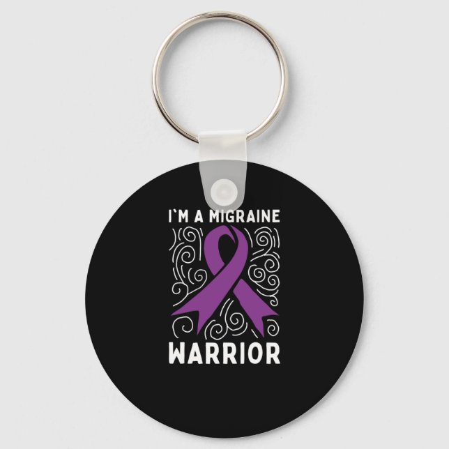 Migraine Awareness Headache Key Ring (Front)