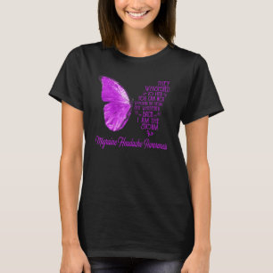 Migraine Headache Awareness Butterfly Pink I Am Th T-Shirt
