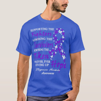 Migraine Headache Awareness Supporting The Fighter T-Shirt