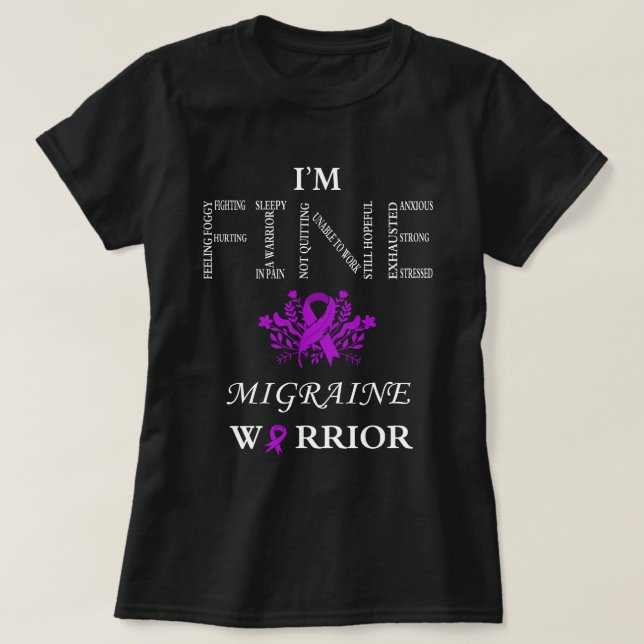 migraine T-shirt warrior (Design Front)