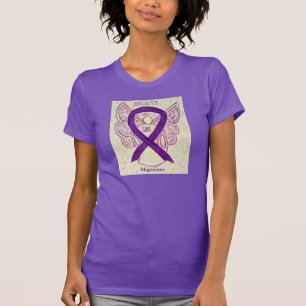 Migraines Purple Awareness Ribbon Angel Shirt