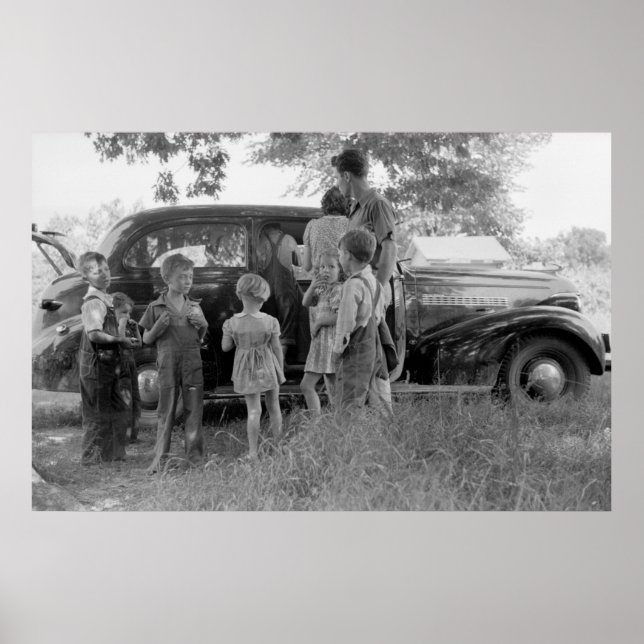 Migrant Family, 1940 Poster (Front)