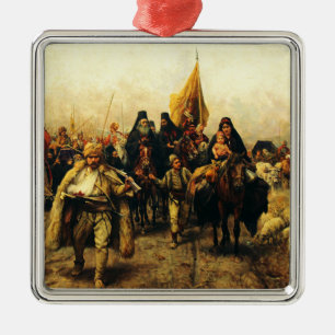 Migration of the Serbs by Paja Jovanovic Fine Art Metal Tree Decoration