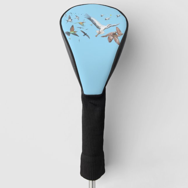 Migratory birds tracing their flights Illustration Golf Head Cover (Front)