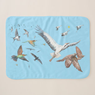 Migratory birds tracing their flights Kids Sherpa Blanket