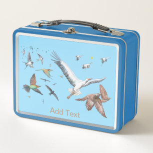 Migratory birds tracing their flights Personalized Metal Lunch Box