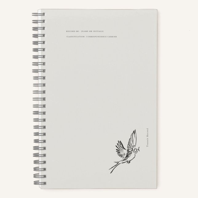 Migratory Swallow- Naturalist Menagerie Archive  Notebook (Front)