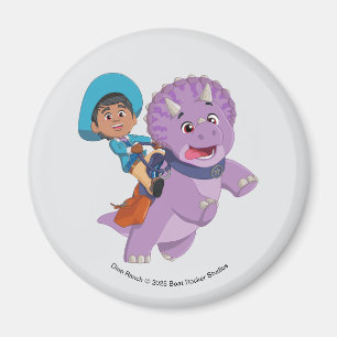 Miguel and Tango Dino Ranch Magnet