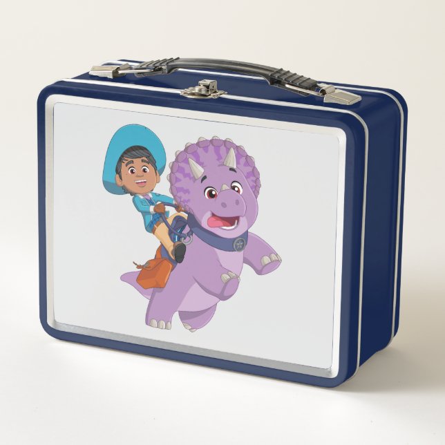 Miguel and Tango | Dino Ranch Metal Lunch Box (Front)