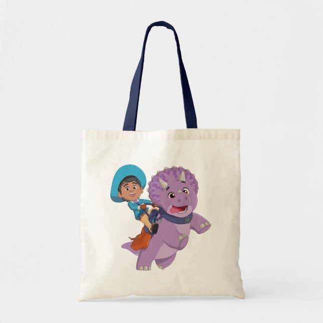 Miguel and Tango | Dino Ranch Tote Bag (Front)