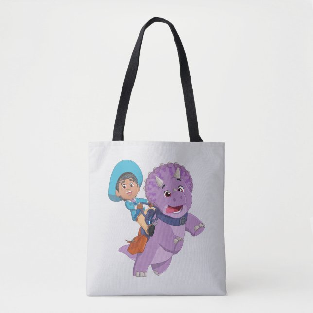 Miguel and Tango | Dino Ranch Tote Bag (Front)