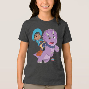 Miguel and Tango   Dino Ranch Tri-Blend Shirt