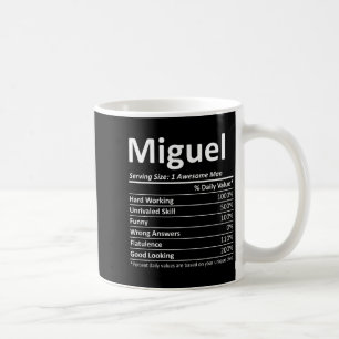 Miguel Nutrition Funny Birthday D Name Coffee Mug