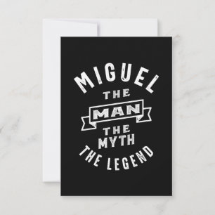Miguel Personalised Name Birthday Gift RSVP Card