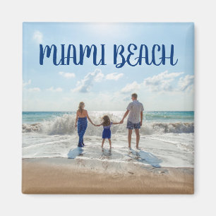 MIIAMI BEACH Seashore Holiday Souvenir Family Magnet