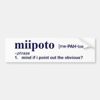 miipoto bumper sticker