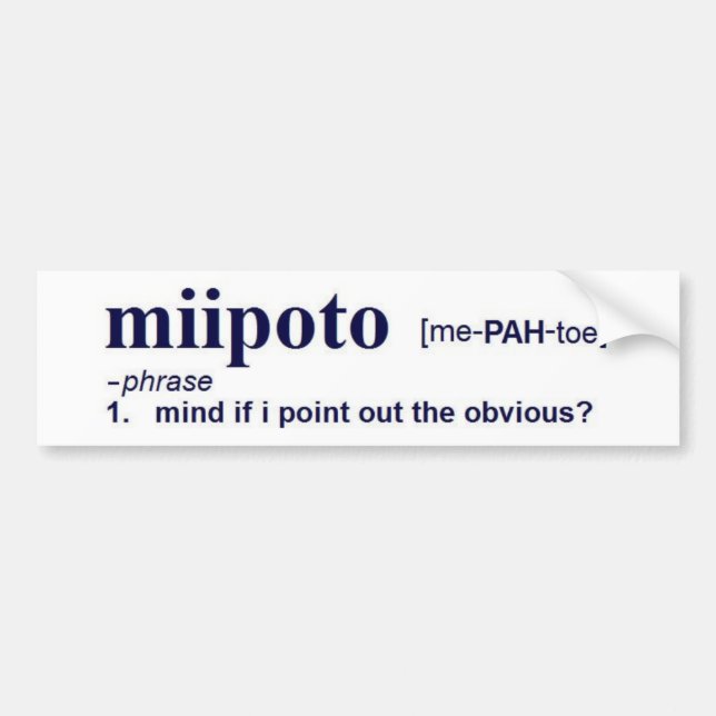 miipoto bumper sticker (Front)