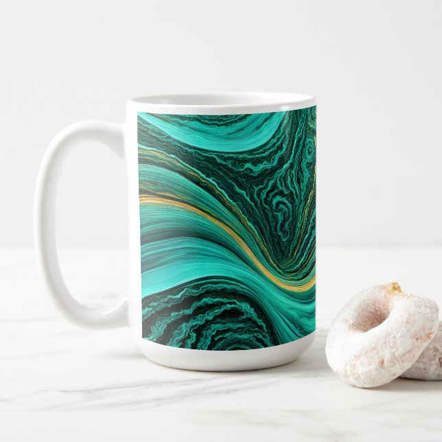 “Mijas” Layers of sapphire and sunshine  Coffee Mug (With Donut)