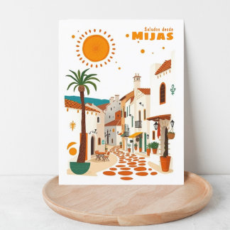 Mijas Spain holiday Andalucia Costa sol Postcar Postcard