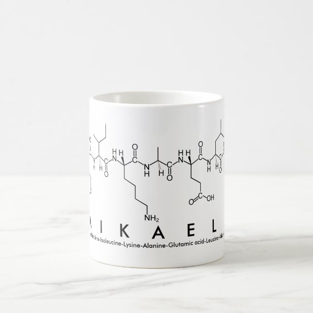 Mikaela peptide name mug (Center)