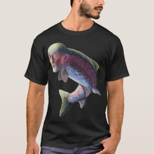 Mike Fish Or Man Trout Cursed Rainbow Steelhead T-Shirt