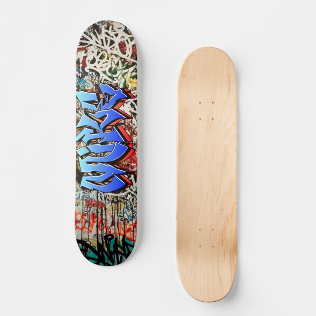 Mike Graffiti Custom Personalised Skateboard (Front)