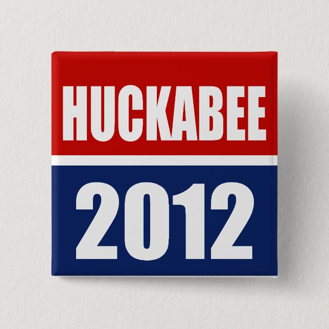 MIKE HUCKABEE 2012 15 CM SQUARE BADGE (Front)