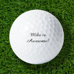 Mike is Awesome Golf Balls<br><div class="desc">Custom printed golf balls personalised with your name and monogram or other custom text. Click Customise It to edit fonts and colours or add your own text and images to create a unique one of a kind gift.</div>