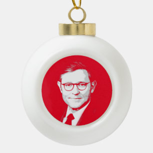 Mike Johnson Ceramic Ball Christmas Ornament