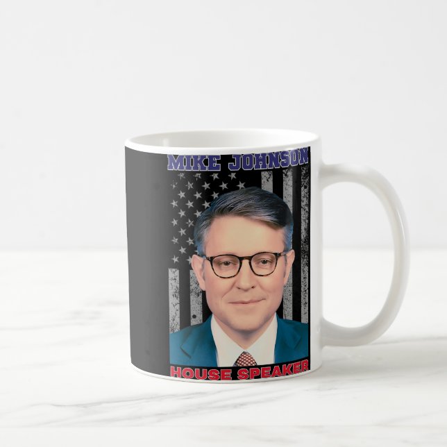 Mike Johnson New House Speaker American Usa Flag P Coffee Mug (Right)