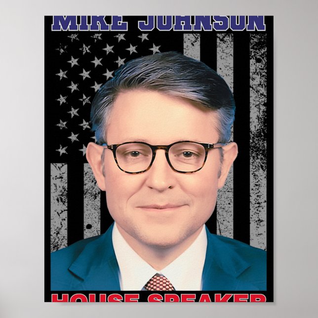 Mike Johnson New House Speaker American Usa Flag P Poster (Front)