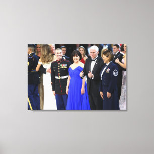 Mike & Karen Pence - Trumps Dancing In Background  Canvas Print