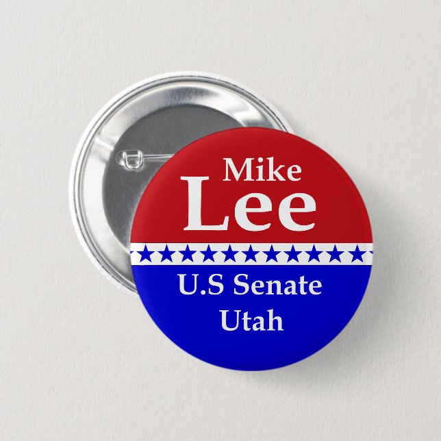 Mike Lee US Senate Utah 2022 6 Cm Round Badge (Front & Back)