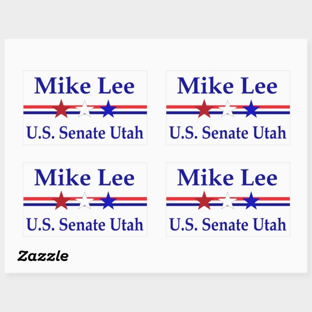 Mike Lee US Senate Utah 2022 Rectangular Sticker (Sheet)