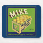 Mike Lemons Mousepad<br><div class="desc">Vintage lemon fruit crate label from Wabasso,  Florida entitled Mike. Crate box of lemons. Perfect for anyone who loves to cook,  has a name of Mike or is from Wabasso. Great magnet to have in the kitchen!</div>